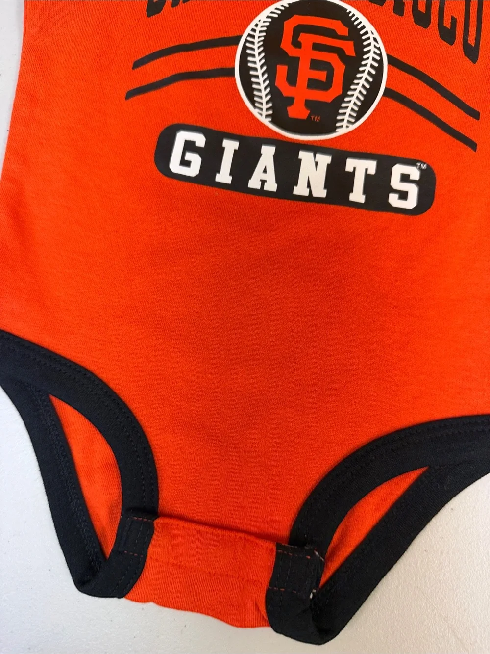 San Francisco Giants Orange & Black Baby One-Piece Bodysuit 3-6 months Onesie